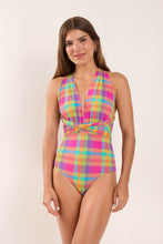 Cargar imagen en el visor de la galería, Model Front: Rio De Sol Una Pieza Tulip-Garden Marina