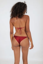 Cargar imagen en el visor de la galería, Model Back: Rio De Sol Conjunto Set Shimmer-Divino Tri-Rope Cheeky-Rope