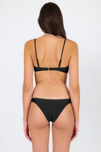Cargar imagen en el visor de la galería, Model Back: Rio De Sol Bragas Bottom Shimmer-Black Essential