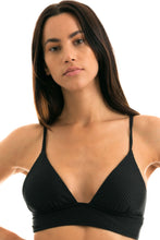 Cargar imagen en el visor de la galería, Gallery: Rio De Sol Sostén Top Cloque Preto Tri Cos