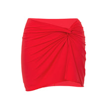 Cargar imagen en el visor de la galería, Product Front: Rio De Sol Falda De Playa Rouge Skirt-Knot