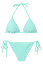 Cargar imagen en el visor de la galería, Product Front: Rio De Sol Conjunto Set Malibu-Menta Tri-Inv Cheeky-Tie