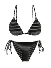 Cargar imagen en el visor de la galería, Product Front: Rio De Sol Conjunto Set Linea-Black Lia Cheeky-Tie
