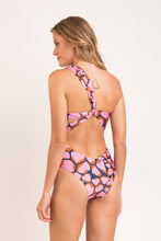 Cargar imagen en el visor de la galería, Model Back: Rio De Sol Una Pieza Amore-Pink Santorini