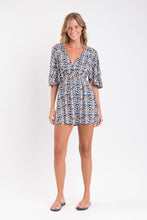 Cargar imagen en el visor de la galería, Model Front: Rio De Sol Mini Dress Ikat Mini Dress