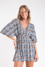 Cargar imagen en el visor de la galería, Gallery: Rio De Sol Mini Dress Ikat Mini Dress