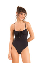 Cargar imagen en el visor de la galería, Model Front: Rio De Sol Una Pieza Dots-Black Julia