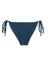 Cargar imagen en el visor de la galería, Product Front: Rio De Sol Bragas Bottom Shimmer-Shark Cheeky-Tie-Gold