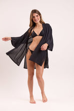 Cargar imagen en el visor de la galería, Image 11: Rio De Sol Caftán / Cubrir Black Kimono