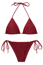 Cargar imagen en el visor de la galería, Product Front: Rio De Sol Conjunto Set Shimmer-Divino Tri-Rope Cheeky-Rope