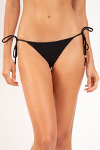 Cargar imagen en el visor de la galería, Gallery: Rio De Sol Bragas Bottom Shimmer-Black Cheeky-Tie-Gold