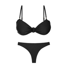 Cargar imagen en el visor de la galería, Product Front: Rio De Sol Conjunto Set Touch-Black Bandeau-Joy Mia