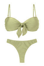 Cargar imagen en el visor de la galería, Product Front: Rio De Sol Conjunto Set Oliva Bandeau-No Nice-Fio