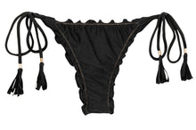 Cargar imagen en el visor de la galería, Product Front: Rio De Sol Bragas Bottom Shimmer-Black Frufru-Fio