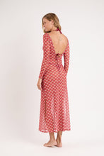 Cargar imagen en el visor de la galería, Model Back: Rio De Sol Vestido De Playa Floral-Scales Dress Lucy