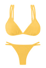 Cargar imagen en el visor de la galería, Product Front: Rio De Sol Conjunto Set Malibu-Yellow Tri-Duo Mini-Duo