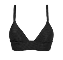 Cargar imagen en el visor de la galería, Product Front: Rio De Sol Sostén Top Cloque Preto Tri Cos