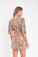 Cargar imagen en el visor de la galería, Model Back: Rio De Sol Mini Dress Leopard Mini Dress