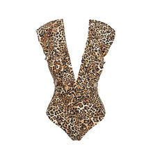 Cargar imagen en el visor de la galería, Product Front: Rio De Sol Una Pieza Leopardo Frill