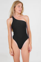 Cargar imagen en el visor de la galería, Model Front: Rio De Sol Una Pieza Nero Santorini