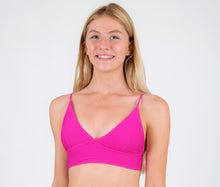 Cargar imagen en el visor de la galería, Gallery: Rio De Sol Sostén Top Cotele-Amaranto Tri-Tank
