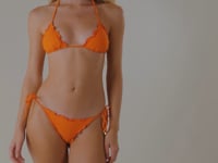 Cargar y reproducir el video en el visor de la galería, Video: Rio De Sol Sostén Top Dots-Orange Frufru