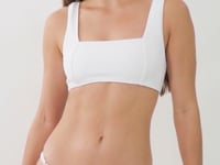 Cargar y reproducir el video en el visor de la galería, Video: Rio De Sol Sostén Top Sand-White Mary