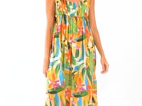 Cargar y reproducir el video en el visor de la galería, Video: Rio De Sol Vestido De Playa Tropical Long Dress Chiara