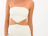 Cargar y reproducir el video en el visor de la galería, Video: Rio De Sol Mini Dress Brisa-Offwhite Lulu Dress