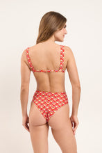 Cargar imagen en el visor de la galería, Model Back: Rio De Sol Bragas Bottom Floral-Scales Hotpants