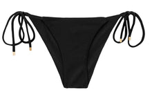 Cargar imagen en el visor de la galería, Product Front: Rio De Sol Bragas Bottom Shimmer-Black Cheeky-Tie
