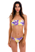 Cargar imagen en el visor de la galería, Model Front: Rio De Sol Bragas Bottom Tiedye-Purple Fio