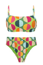 Cargar imagen en el visor de la galería, Product Front: Rio De Sol Conjunto Set Garden-City Bandeau-Reto Hotpant-Cos