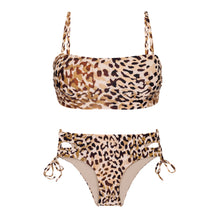 Cargar imagen en el visor de la galería, Product Front: Rio De Sol Conjunto Set Leopard Bandeau-Reto Madrid