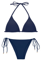 Cargar imagen en el visor de la galería, Product Front: Rio De Sol Conjunto Set Navy Tri-Inv Lacinho