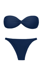 Cargar imagen en el visor de la galería, Product Front: Rio De Sol Conjunto Set Navy Twist Leblon