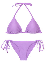 Cargar imagen en el visor de la galería, Product Front: Rio De Sol Conjunto Set Orchid Tri-Inv Cheeky-Tie