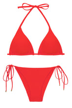 Cargar imagen en el visor de la galería, Product Front: Rio De Sol Conjunto Set Rouge Tri-Inv Lacinho