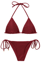 Cargar imagen en el visor de la galería, Product Front: Rio De Sol Conjunto Set Shimmer-Divino Tri-Inv Cheeky-Tie