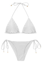 Cargar imagen en el visor de la galería, Product Front: Rio De Sol Conjunto Set Shimmer-White Tri-Inv Cheeky-Tie