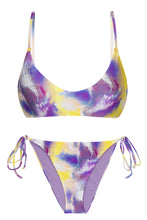 Cargar imagen en el visor de la galería, Product Front: Rio De Sol Conjunto Set Tiedye-Purple Bralette Ibiza-Comfy