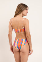 Cargar imagen en el visor de la galería, Model Back: Rio De Sol Sostén Top Stripes Bandeau-Reto