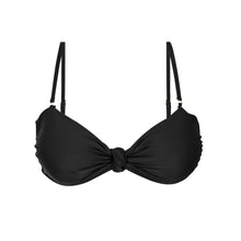 Cargar imagen en el visor de la galería, Product Front: Rio De Sol Sostén Top Touch-Black Bandeau-Joy