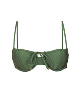 Cargar imagen en el visor de la galería, Product Front: Rio De Sol Sostén Top Shimmer-Croco Balconet-Tie
