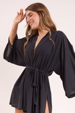 Cargar imagen en el visor de la galería, Image 05: Rio De Sol Caftán / Cubrir Black Kimono
