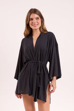 Cargar imagen en el visor de la galería, Gallery: Rio De Sol Caftán / Cubrir Black Kimono
