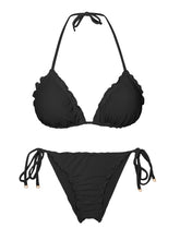 Cargar imagen en el visor de la galería, Product Front: Rio De Sol Conjunto Set Malibu-Black Frufru
