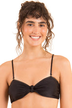 Cargar imagen en el visor de la galería, Gallery: Rio De Sol Sostén Top Shimmer-Black Bandeau-Joy
