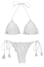 Cargar imagen en el visor de la galería, Product Front: Rio De Sol Conjunto Set Shimmer-White Frufru-Fio

