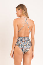 Cargar imagen en el visor de la galería, Model Back: Rio De Sol Una Pieza Ikat New Vegas

